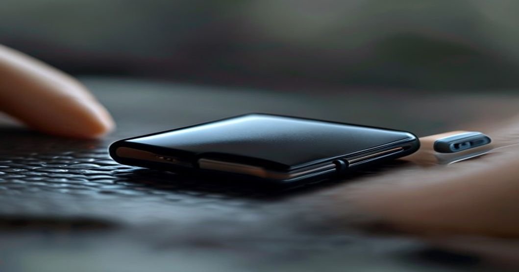 USB-C 충전기로 스마트폰을 충전하는 실제 사용 장면
